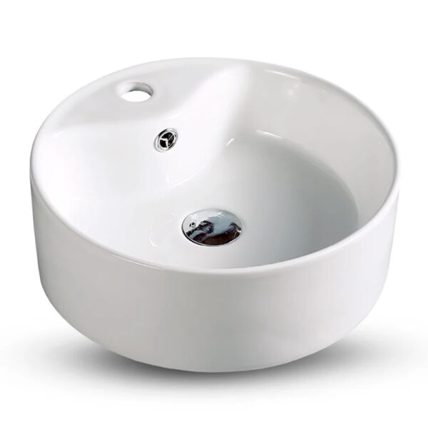 BOWL CIRCULAR BLANCO C/PORTA GRIFERIA C/REBOSE